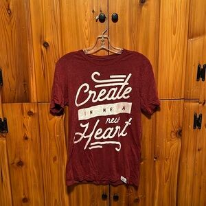 Walk in Love Tshirt - Create in Me a New Heart - Unisex Size Small